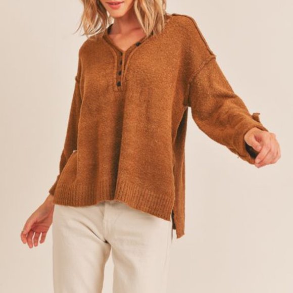 Elena Button Sleeve Top - Picture 3 of 10